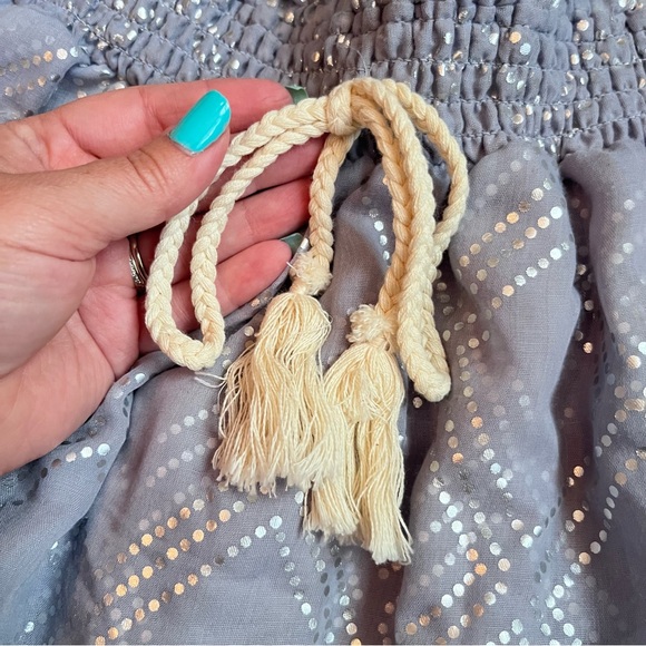 Surf Gypsy tiered metallic ruffle  skirt - Picture 2 of 8